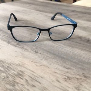 Two Toned Black and Blue Uber Glasses